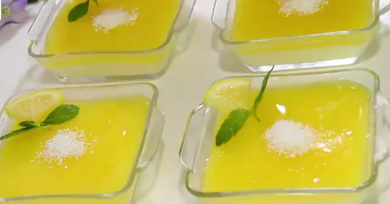 طريقة عمل حلى الليمون البارد