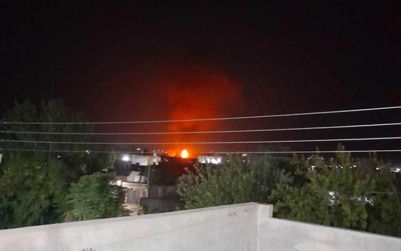 انفجارات ضخمة في مطار حرير العسكري بمحافظة أربيل العراقية