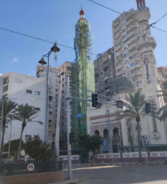 بدء ترميم وتطوير مسجد ابن خلدون بمنطقة الجمرك في الإسكندرية