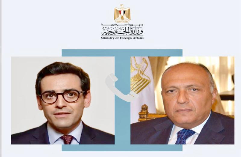 وزيرا خارجية مصر وفرنسا يؤكدان ضرورة تحقيق وقف إطلاق النار في غزة