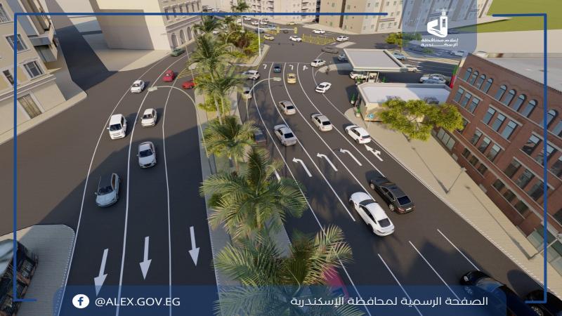 محافظ الإسكندرية يشدد على إعلان التصميمات الهندسية واللوحات الإرشادية بطريق الحرية