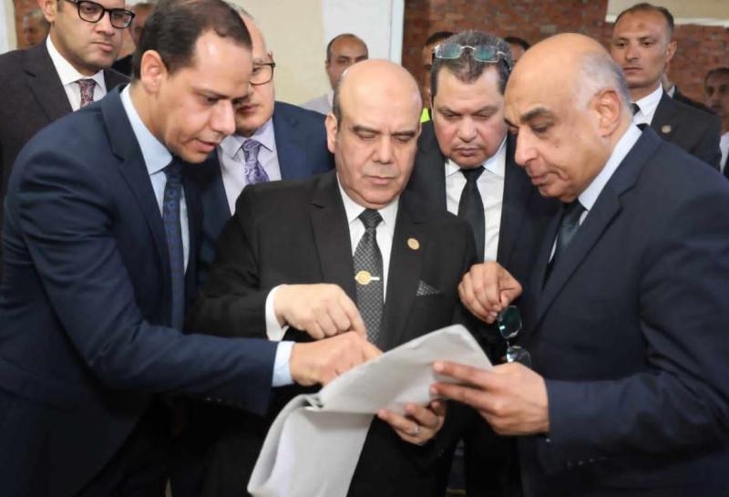 وزير العدل يتفقد أعمال تطوير محكمة جنوب الجيزة الابتدائية