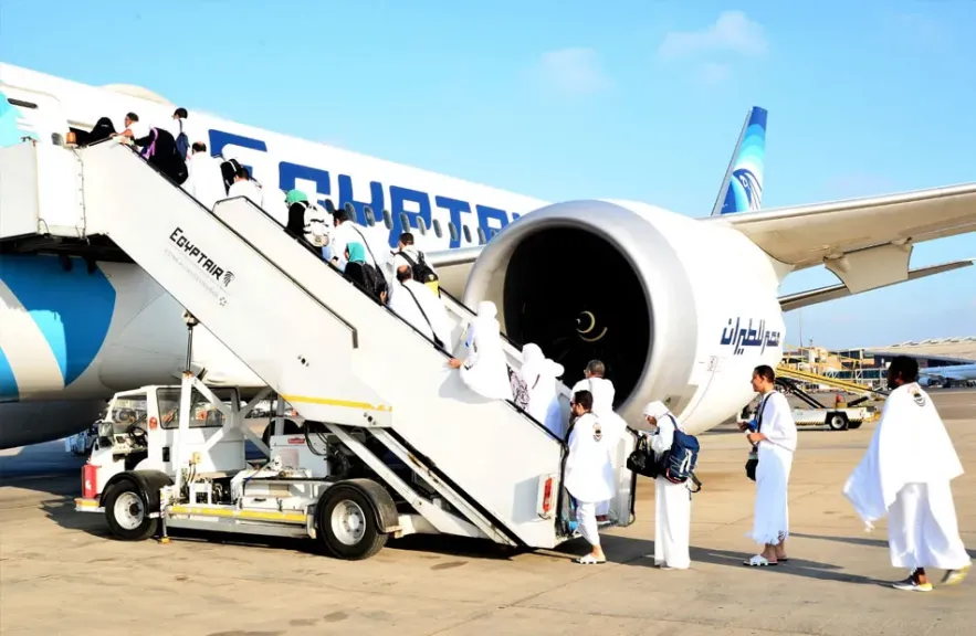 مصر للطيران تطلق جسرًا جويًا لعودة ضيوف الرحمن حجاج بيت الله الحرام لأرض الوطن