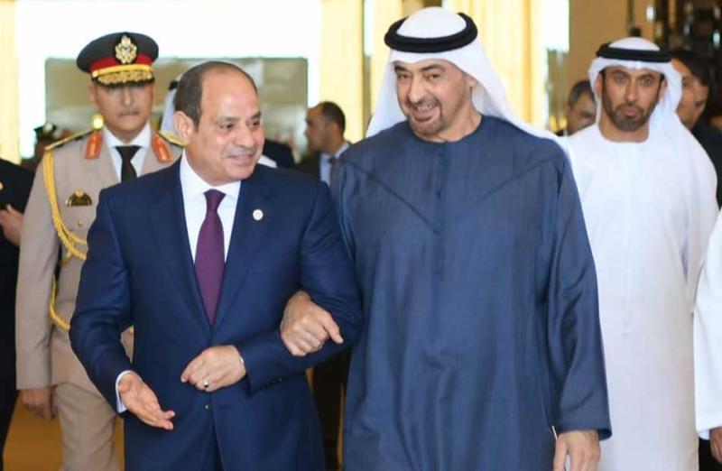 رئيس الإمارات يشيد بالجهود المصرية المتواصلة منذ بدء الأزمة في قطاع غزة