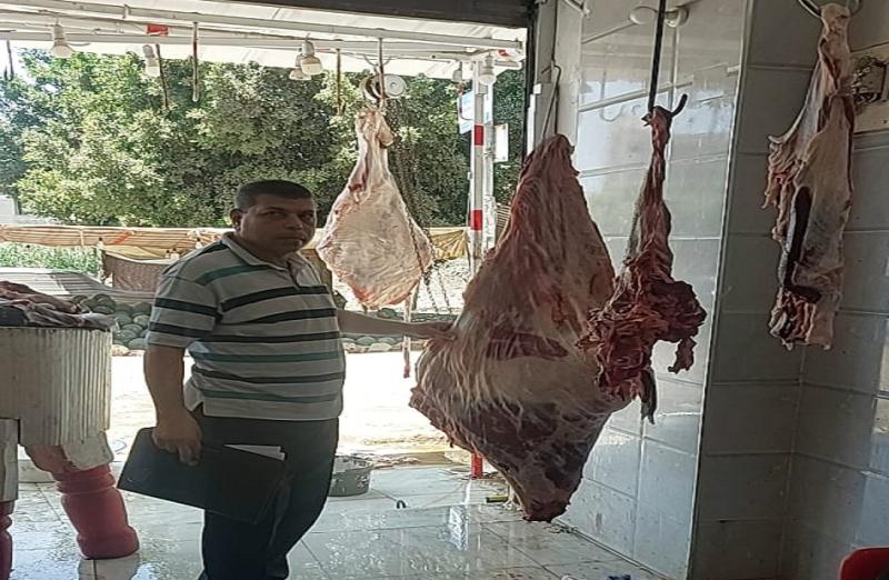ضبط 1.1 طن لحوم وكبدة مجمدة مجهولة المصدر في محل بكفر الشيخ