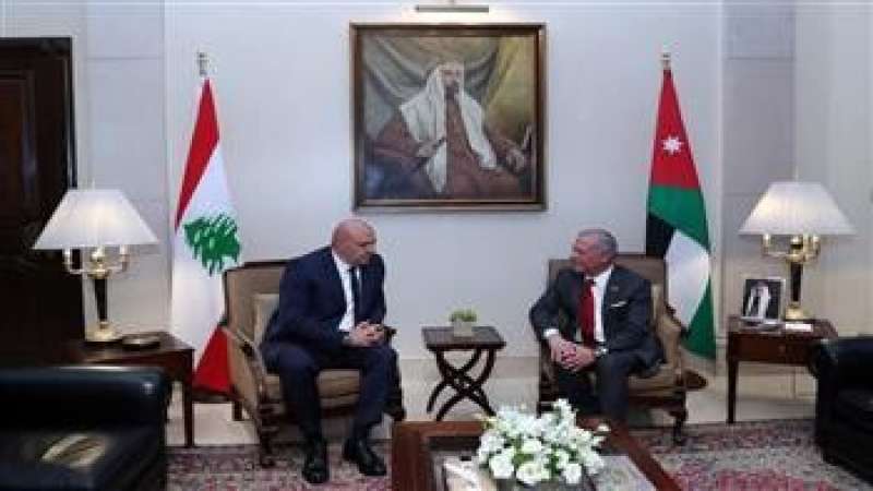 ملك الأردن ورئيس لبنان يؤكدان رفضهما لأي مخططات لتهجير الأشقاء الفلسطينيين