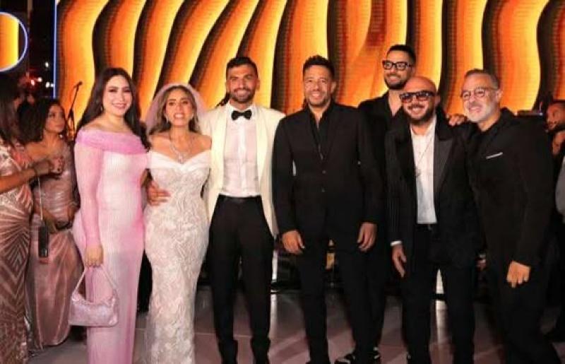 ياسمين عبد العزيز وحماقي ودياب.. أبرز النجوم في حفل زفاف منة عدلي القيعي ويوسف حشيش