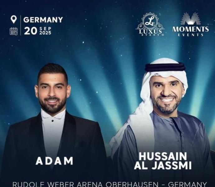 حسين الجسمي يحيي حفلا ثانيا في ألمانيا سبتمبر المقبل بعد 3 أشهر من حفله الأول