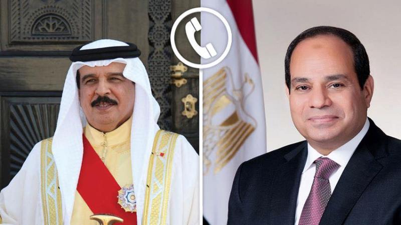 الرئيس السيسي والعاهل البحريني يعربان عن قلقهما البالغ من التصعيد الجاري بين إسرائيل وإيران
