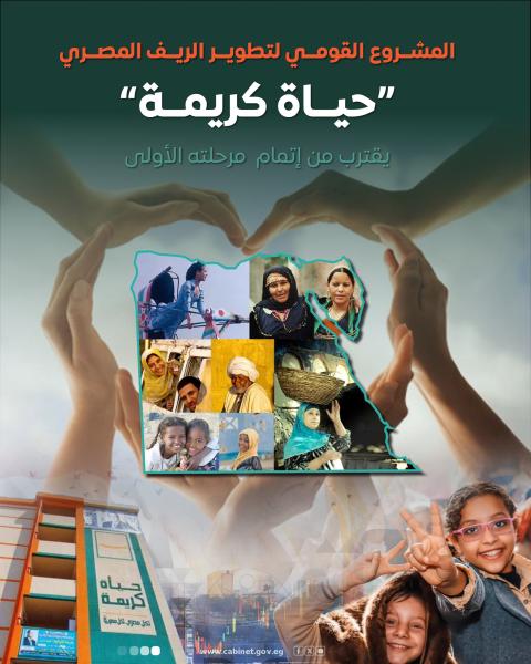 ”حياة كريمة” تقترب من إنجاز مرحلتها الأولى بتكلفة 350 مليار جنيه.. انفوجراف