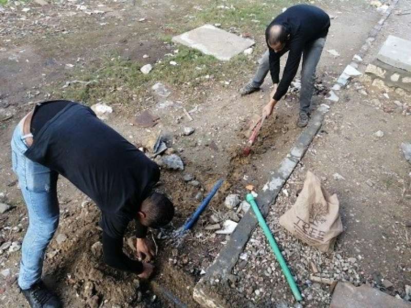 حملات مكثفة لمياه الإسكندرية لرفع التعديات على الشبكة في أبي قير