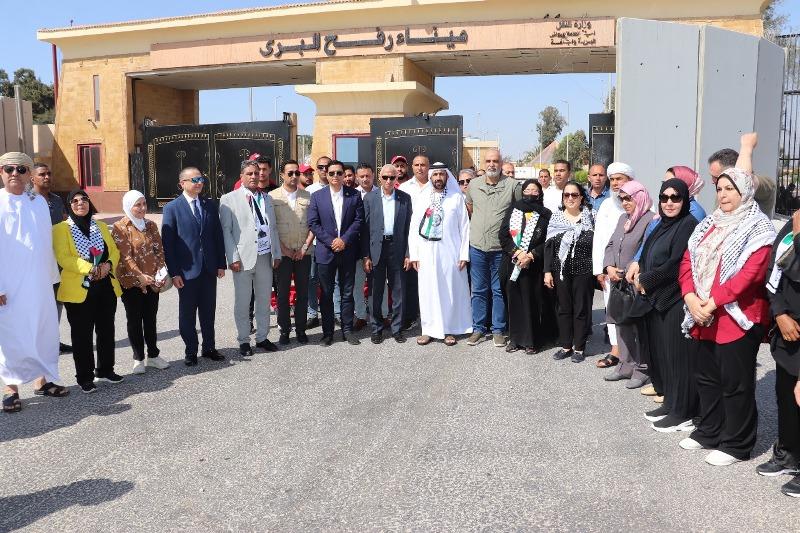 رئيس البرلمان العربي من أمام معبر رفح: زيارتنا صرخة ضمير لوقف نزيف الدم في غزة
