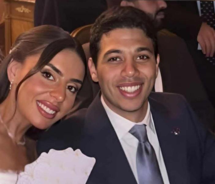 زفاف حفيد عادل إمام بحضور يسرا ونجوم الفن في فيلا الزعيم بالمنصورية