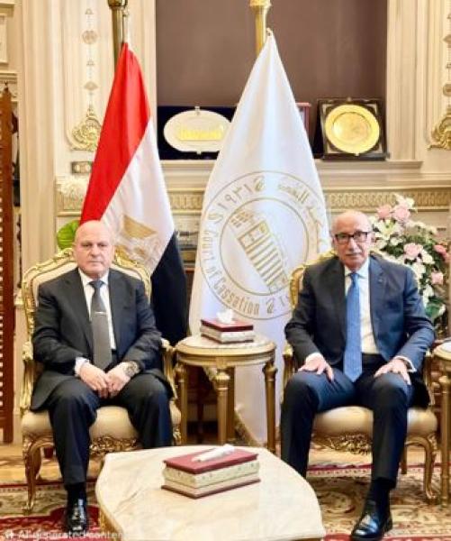رئيس النيابة الإدارية يقدم التهنئة للمستشار عاصم الغايش لتوليه رئاسة محكمة النقض