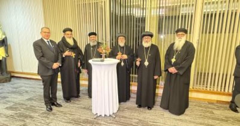 الكنيسة القبطية تشارك فى حفل العيد الوطني في السفارة المصرية بأستراليا