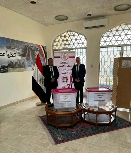 الجالية المصرية في سلطنة عُمان تتوافد على مقر السفارة للتصويت بانتخابات مجلس الشيوخ