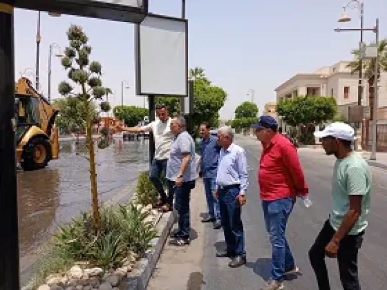 كسر مفاجئ بخط مياه بنادي التجديف في الأقصر