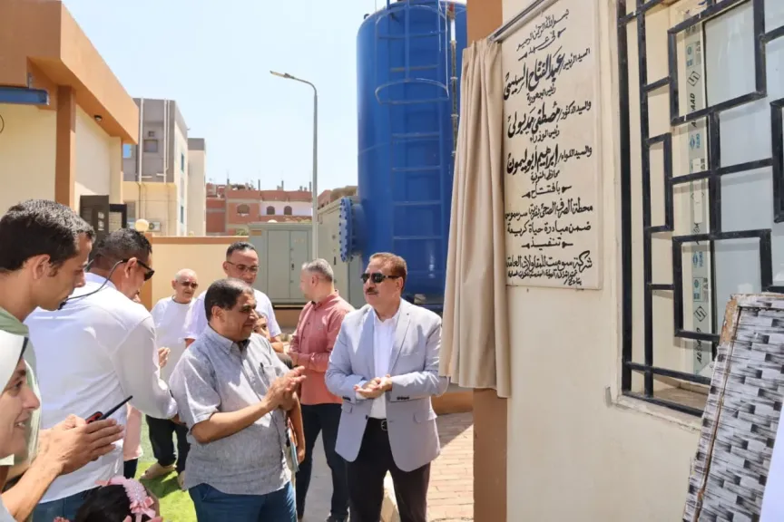 محافظ المنوفية يفتتح مشروع محطة رفع صرف صحي قرية سرسموس