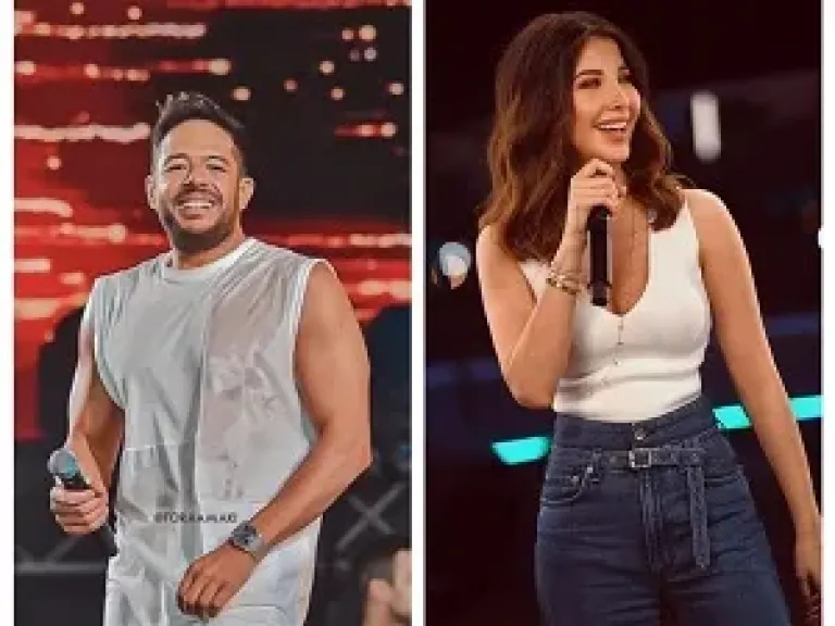 نانسي عجرم وحماقي يشعلان ليالي مراسي وسط أجواء مليئة بالبهجة