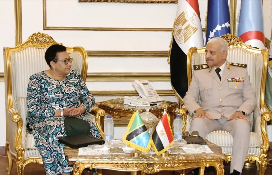 الفريق أول عبدالمجيد صقر يبحث تعزيز التعاون مع وزيرة الدفاع التنزانية