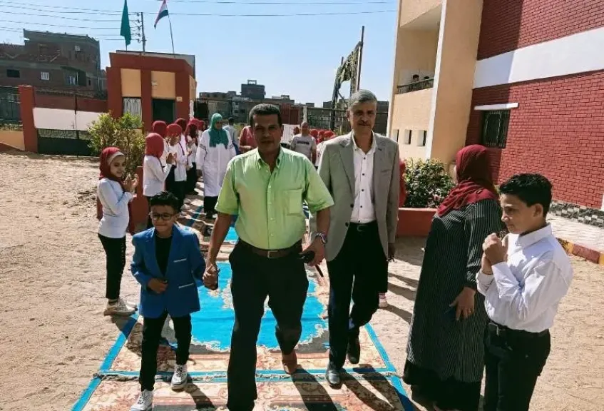 رئيس مدينة الباجور يفتتح مدرسة الشهيد محمد علي فرج بأبو سنيطة