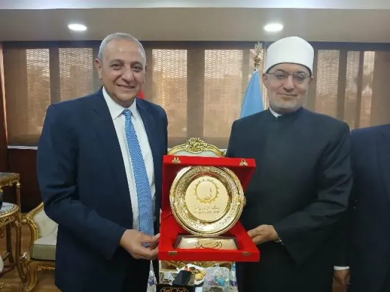محافظ الغربية يلتقي وزير الأوقاف والمفتي ورئيس الوطنية للإعلام