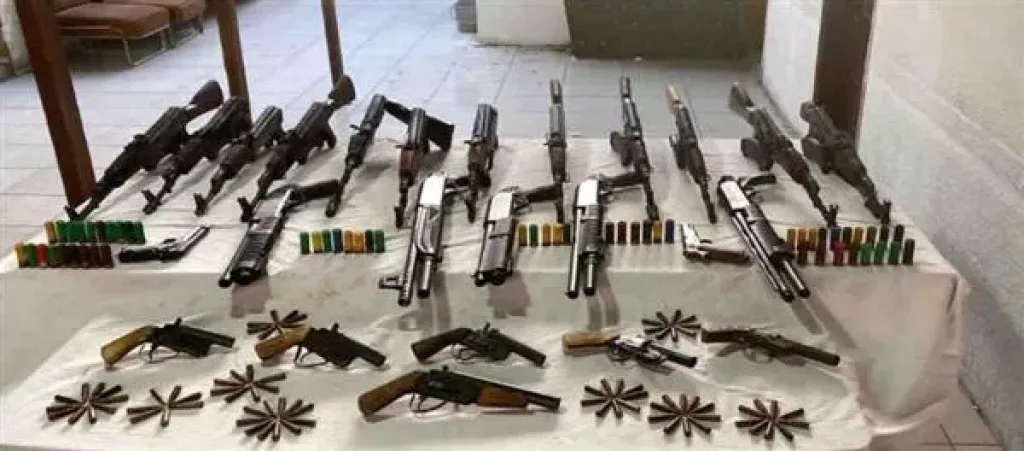 ضبط 123 قطعة سلاح ناري بحوزة 118 متهما خلال يوم واحد
