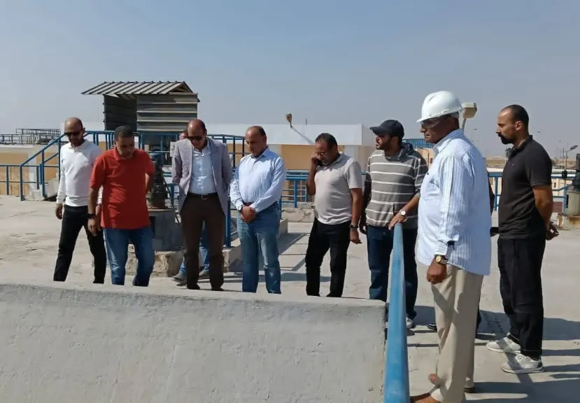 رئيس جهاز مدينة العبور يتابع أعمال رفع الكفاءة بمحطة المياه الرئيسية