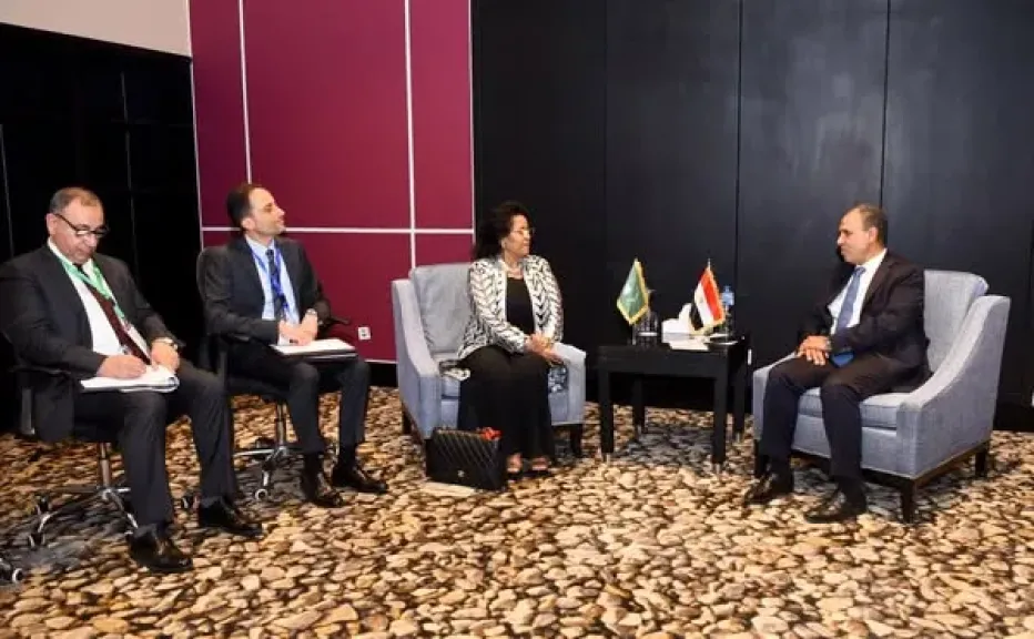 وزير الخارجية يبحث مع مديرة النيباد مشروعات البنية التحتية في أفريقيا