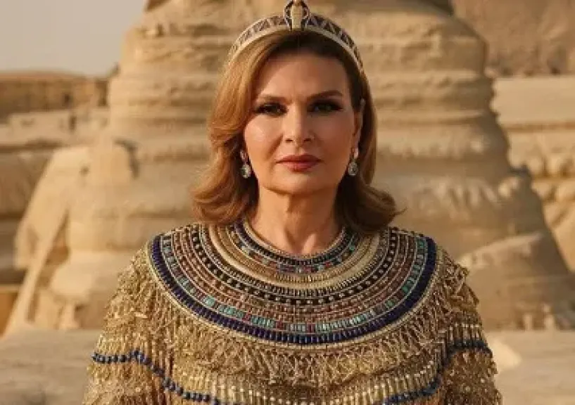 يسرا: جمهوري فاجأني بصورتي بالزي الفرعوني.. يشرفني إني مصرية يسرا: جمهوري فاجأني بصورتي بالزي الفرعوني.. يشرفني إني مصرية