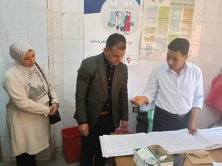 وكيل صحة الأقصر ورئيس مدينة البياضية يتابعان سير أعمال المنشآت الصحية