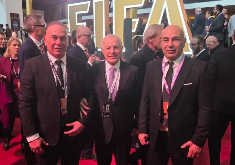 حسام وإبراهيم حسن في حفل سحب قرعة كأس العالم بأمريكا