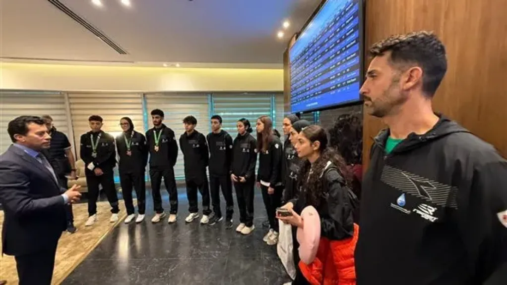 صبحي يستقبل أبطال التايكوندو المصري بعد الإنجاز التاريخي في بطولة العالم بكينيا