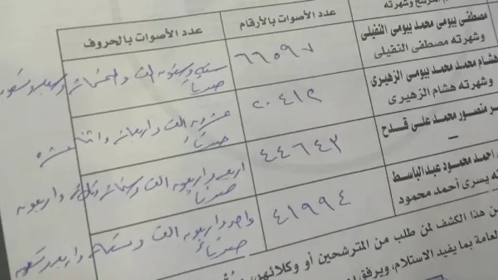 انتخابات مجلس النواب.. الحصر العددي لدائرة طوخ وقها في جولة الإعادة