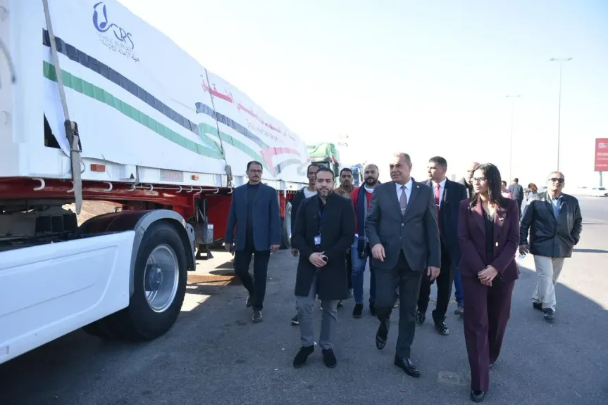 «التموين» تطلق القافلة الـ 15 إلى غزة بالتعاون مع الإغاثة الكاثولوكية