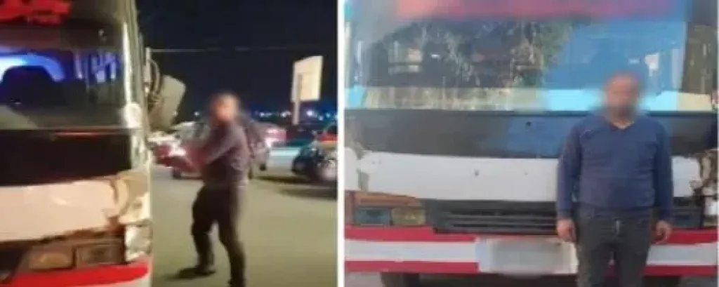 ضبط سائق أتوبيس نقل عام بعد إنزال الركاب وتقسيم خط السير بالدقهلية