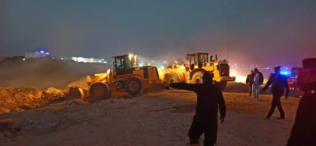 ​السيطرة على حريق «هيش» بالطريق الدائري في الغردقة