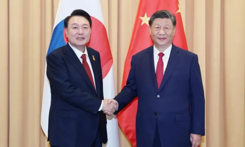 الرئيسان الصيني والكوري الجنوبي يجددان التأكيد على تعزيز العلاقات الثنائية في ثاني قمة خلال شهرين