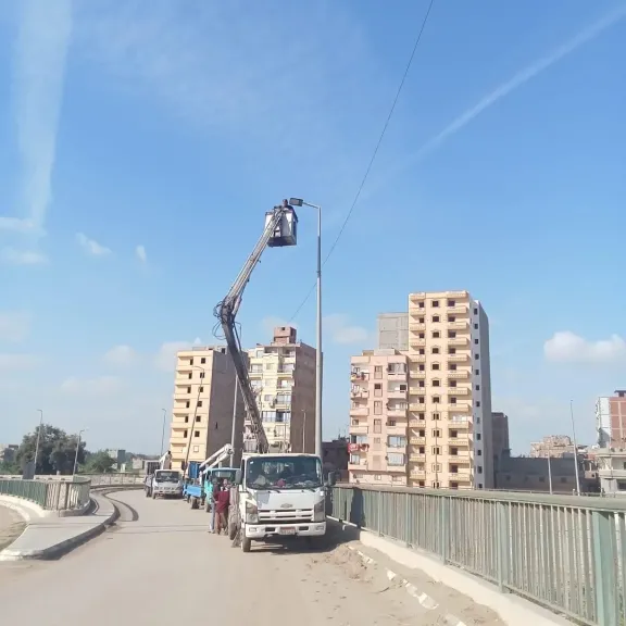 محافظ كفر الشيخ يتابع تطوير منظومة الإنارة العامة.. صور