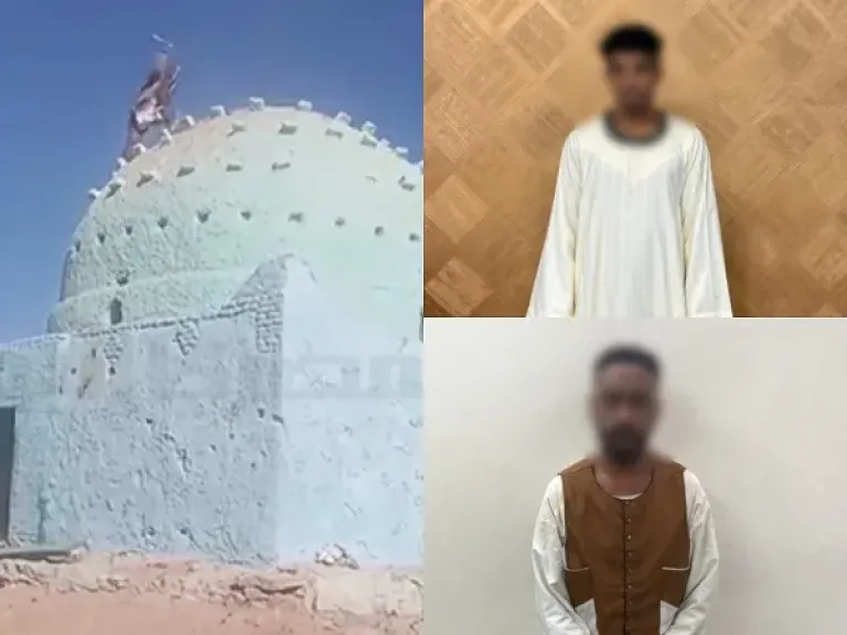 ضبط المتهم بتسلق قبة مقام ومحاولة تحطيمها في أسوان