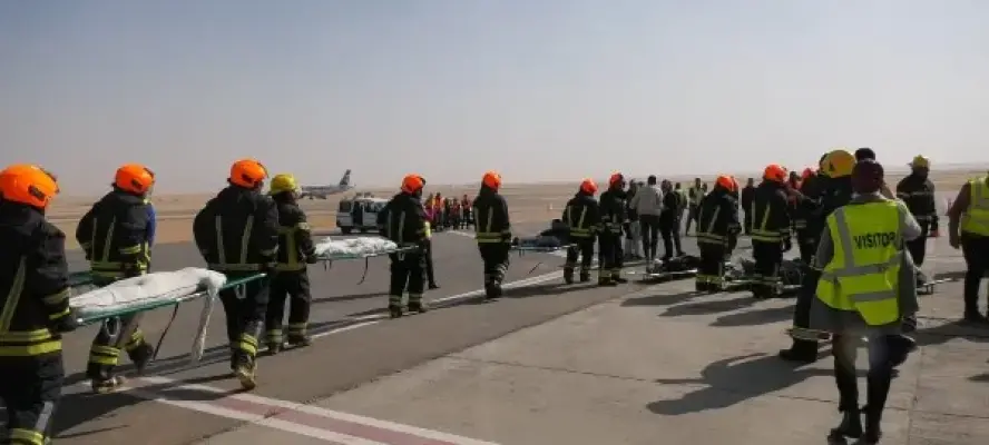 وزارة الطيران تنفّذ تجربة طوارئ موسعة لتعزيز جاهزية الطوارئ بمنظومة النقل الجوي