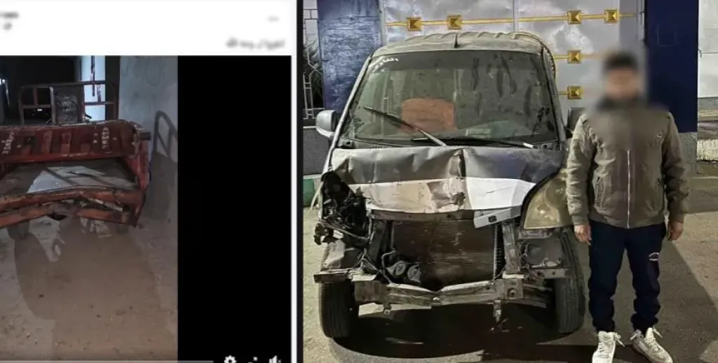 سقوط سائق متهور بعد فيديو دهس صاحب تروسيكل بالشرقية
