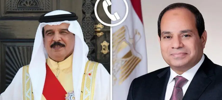 الرئيس السيسي يجري اتصالا هاتفيا بملك البحرين عقب الاعتداء الإيراني على أراضي المملكة
