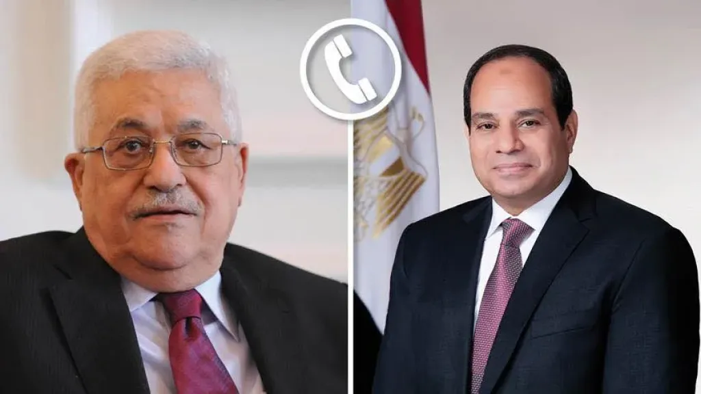 الرئيس السيسي يتلقى اتصالا هاتفيا من الرئيس الفلسطيني محمود عباس