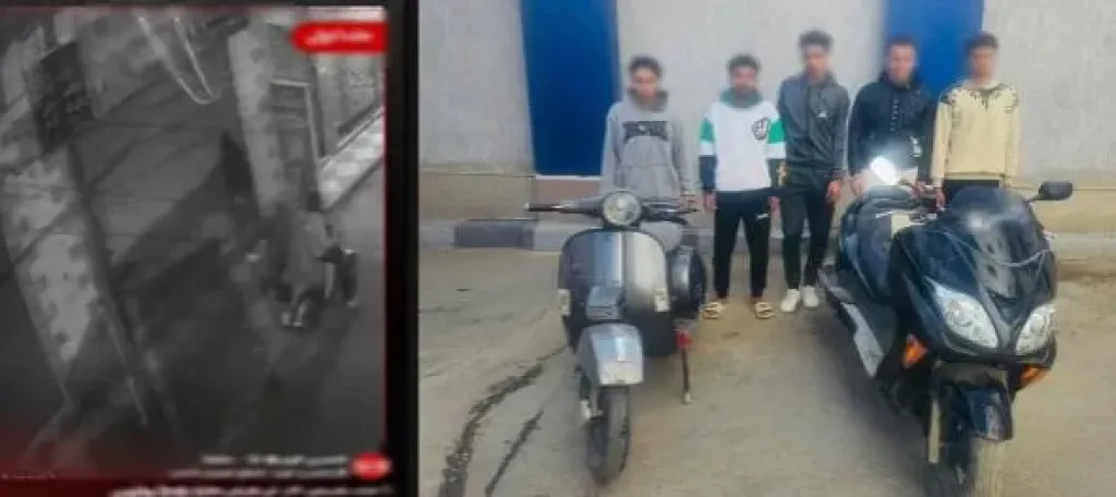 سقوط 5 أشخاص أشعلوا النيران في محل بالمحلة