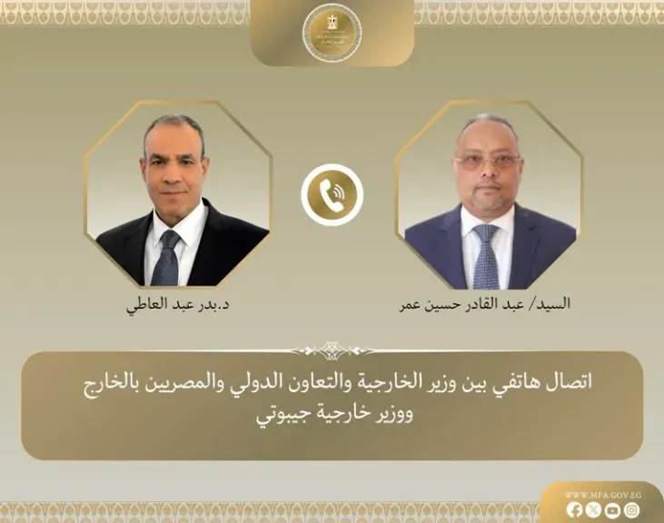 وزير الخارجية يبحث مع نظيره الجيبوتي العلاقات الثنائية وتطورات الأوضاع في القرن الإفريقي