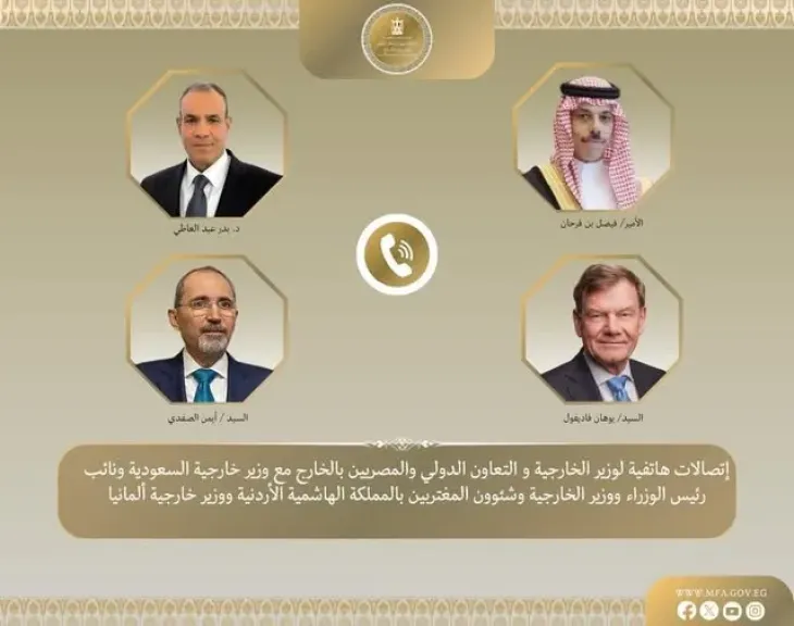 وزير الخارجية يبحث هاتفيا مع نظرائه الألماني والسعودي والأردني جهود خفض التصعيد