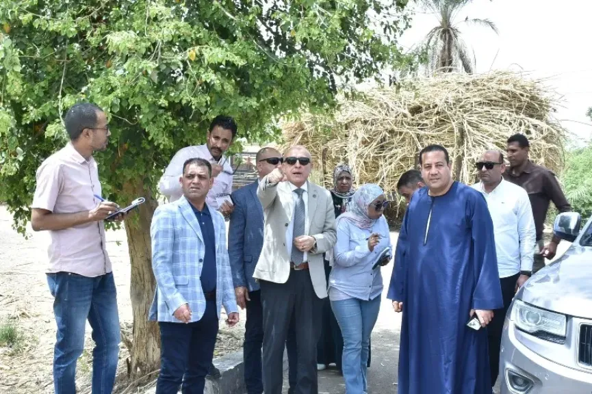 محافظ الأقصر يتفقد مشروعات التطوير والبنية التحتية بمدينة أرمنت.. صور