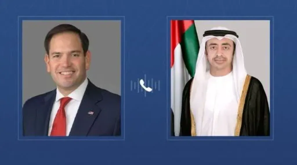 وزيرا خارجية الإمارات وأمريكا يستعرضان سبل تحقيق السلام والأمن الإقليمي المستدام