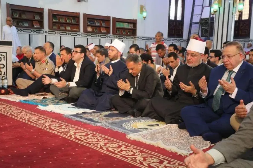 وزير الأوقاف ومحافظ الشرقية ومفتي الجمهورية يؤدون صلاة الجمعة في بلبيس